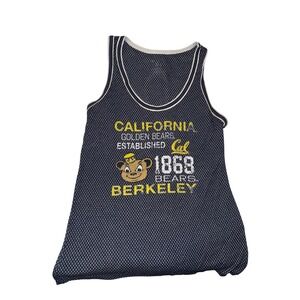 UC Berkeley California Golden Bears Mesh Tank Top Navy Blue Oski Mascot Mens M